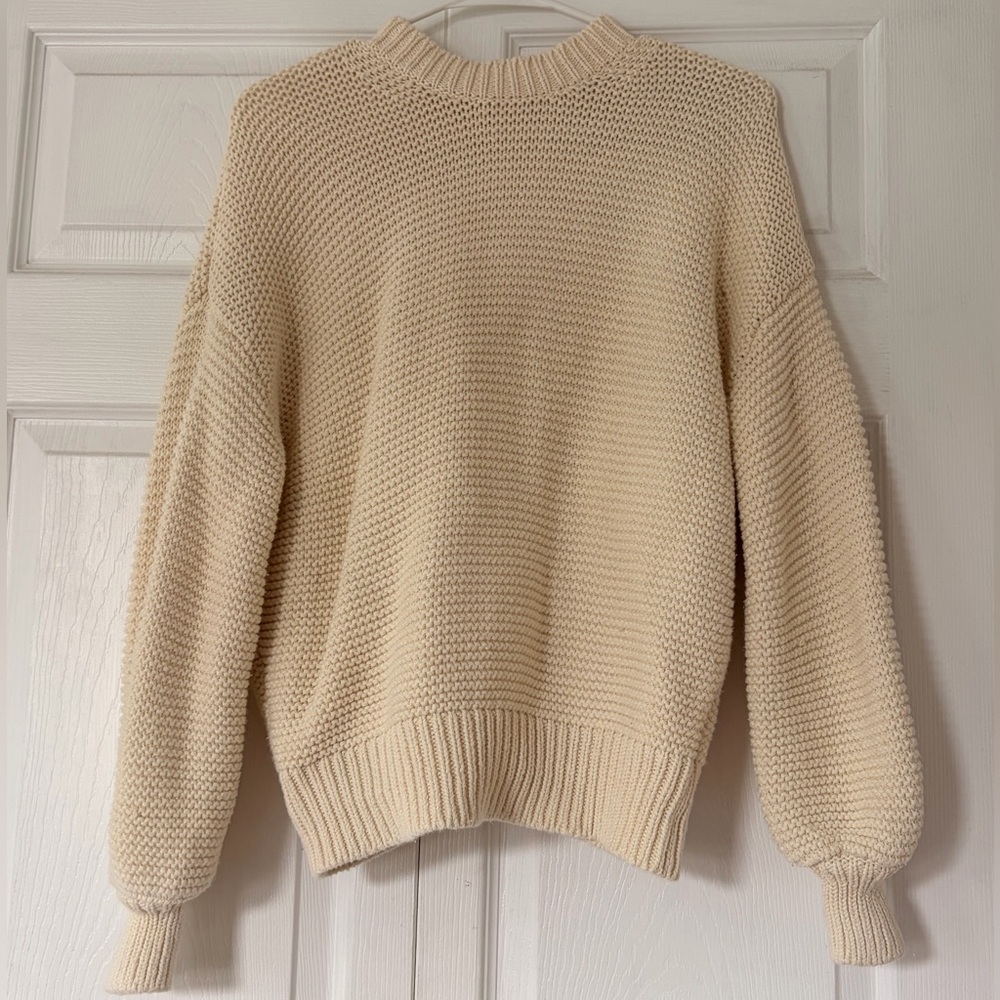Alex Mill Cream Button-Up Cardigan - Picture 2 of 3